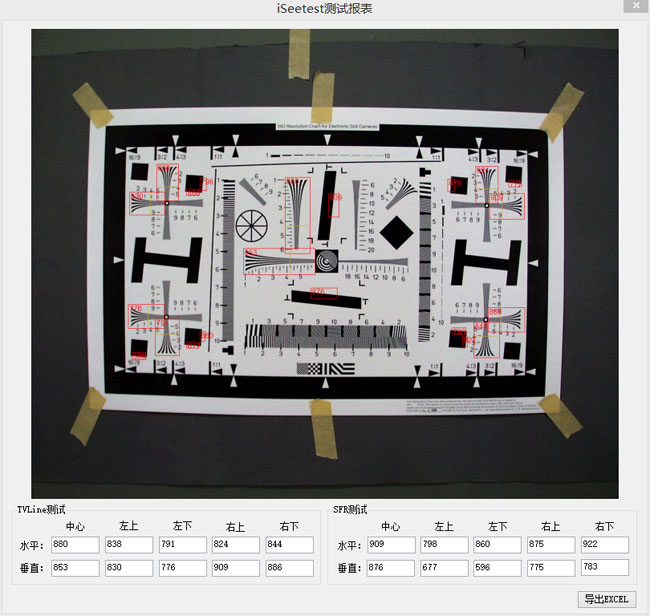 分辨率測(cè)試卡報(bào)表